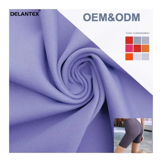 Nylon Spandex Double Faced Knit Interlock Fabric for Yoga Wear 