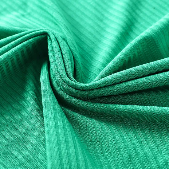Plain Dyed Striped Polyester Spandex 2 * Rib Fabric Rib020 