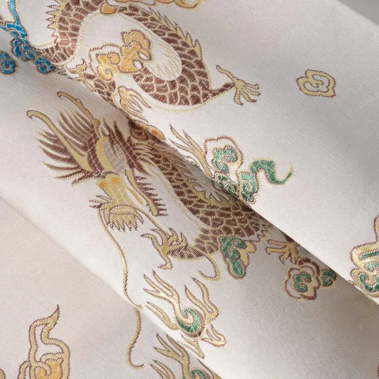 Luxurious Chinese Silk Jacquard Brocade Fabric for Elegant Cheongsam 