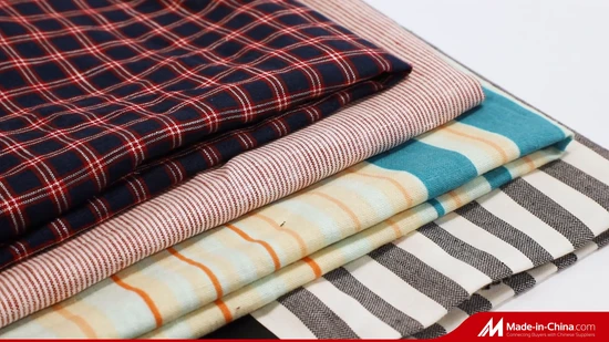 Linen Fabric Yarn Dyed Plaid Fabric Double Faced Fabric with High Quality 