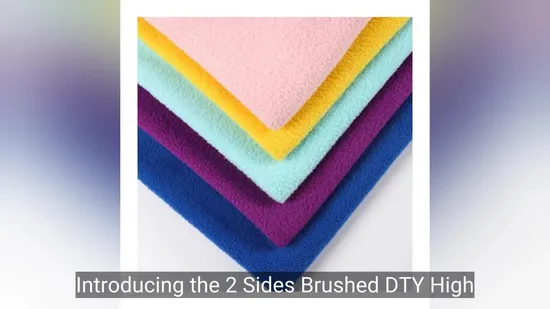 Microfiber 100% Polyester DTY Micro Polar Fleece Fabric Tela for Garment 