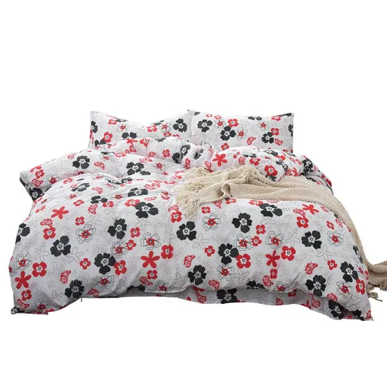 100% Polyester Woven Brushed Customized Navy Style Printed Hometextile Material Fabric for Bed Sheet 