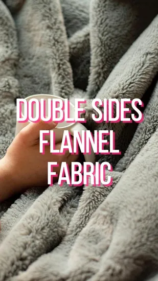 Kingcason Double Faced Jacquard Flannel Fleece Fabric Blanket Fabric 