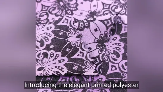 Elegant Printed Polyester Blend Fabric in Jacquard and Weft 
