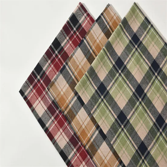 100 Cotton Yarn Dyed Woman Flannel Fabric Check Design for Women 