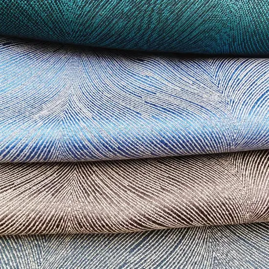 2024 Jacquard Luxury Curtain Fabrics Best Blackout Embroidered Hollow Herringbone High Quality Wholesale Rolls 