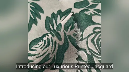 Luxurious Printed Jacquard Weft Synthetic Fabric for Elegant Designs 