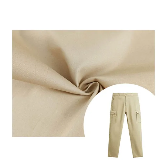 Factory Supply Woven Stretch Double Faced 2/2 Twill Fabric 100 Cotton for Men Pants Free Sample 