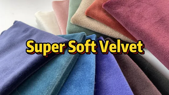 Kingcason Polyester Solid Colors Double Faced Super Soft Velvet Fabric for Toys 