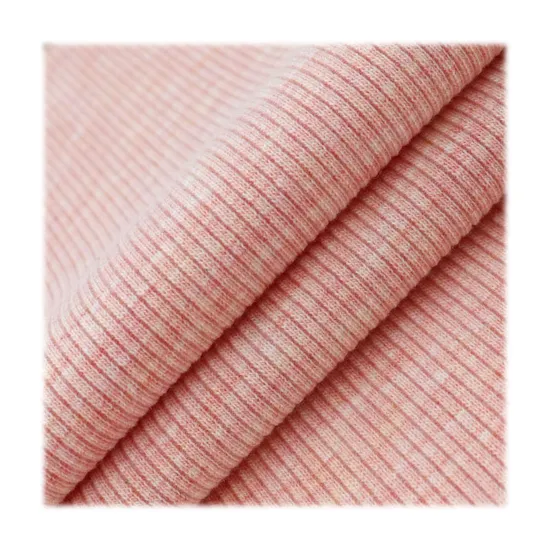 Textile Cotton Polyester Spandex Rib 2*2 Mixed Color Blended Fabric Wholesale Price Fabric 