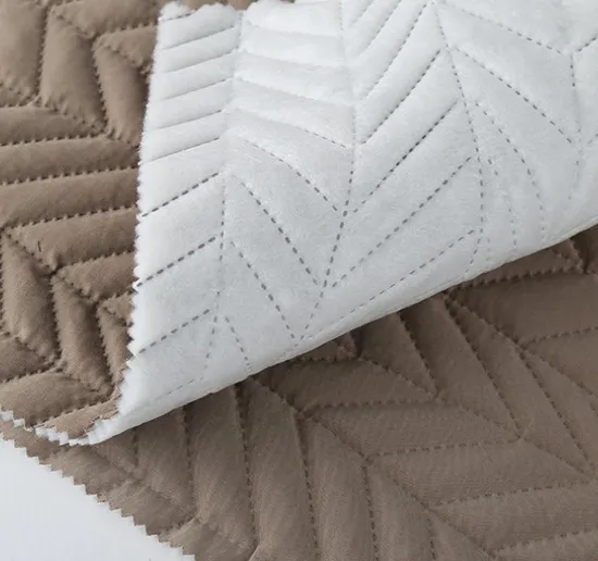 Custom Color Herringbone 100 % Cotton Polyfill Recycled Pongee Outdoor Warmth Jacket Coat Quilted Fabric 