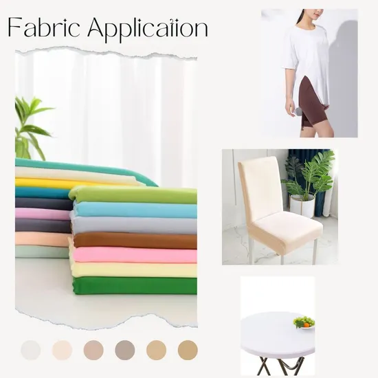 Factory Knitting Stretch Telas DTY Milk Jersey Spandex Rib Knit Fabric Dress Yoga Shirt Chaircover 