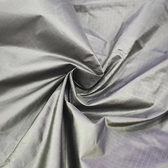 High Quality 400t Nylon Taffeta Check Cotton Proof Cire Khaki Olive Waterproof Fabric for Clothes 