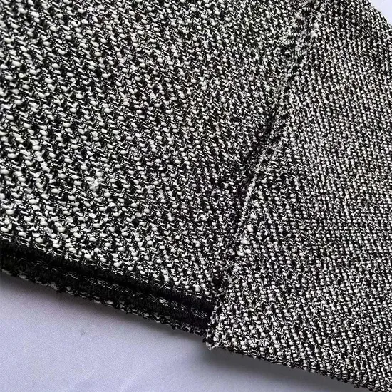 100% Polyester Plaid Tweed Fabric Coat Fabric for Wholesale 