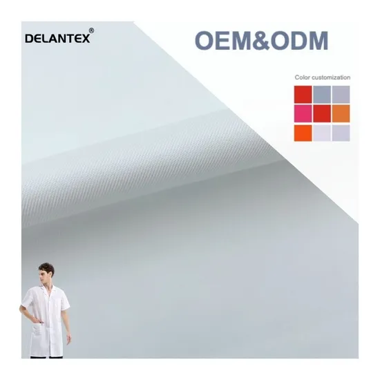 White 205GSM Cool Tweed Hospital Uniform Ice Silk Fabric Men Wear Wholesaler 