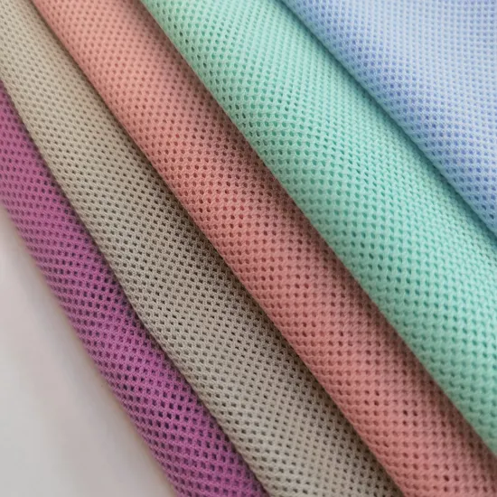 Lightweight and Breathable Fine Jacquard Check Fabric 100% Polyester Mesh Fabric for Make Garment or Lining 