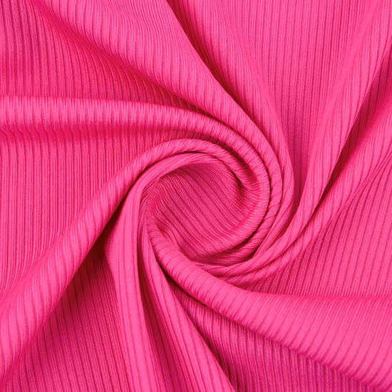 Yigao Textile 92%Polyester 8%Spandex 2*2 Rib Elastic Soft Fabric 