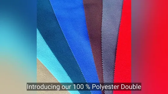 100%Polyester Double Brushed Single Side Anti Pilling Polar Fleece Fabric for Hoodie 