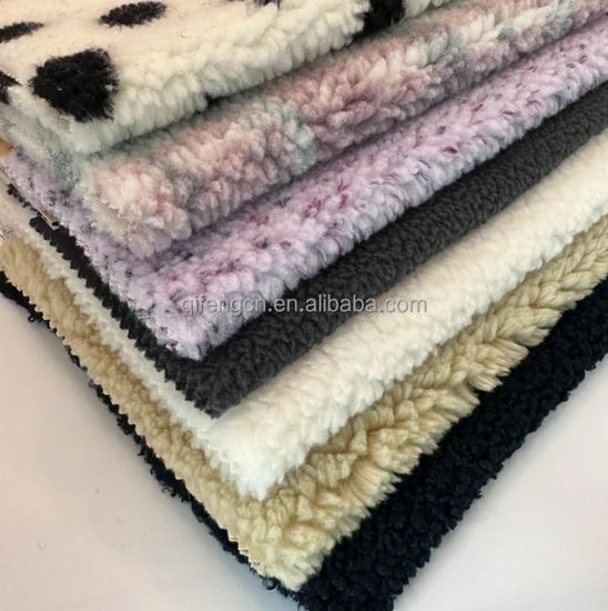 High Fashion Custom Wholesale Knitted Print Brown Fleece Boucle Tweed Fabrics for Winter Coat 